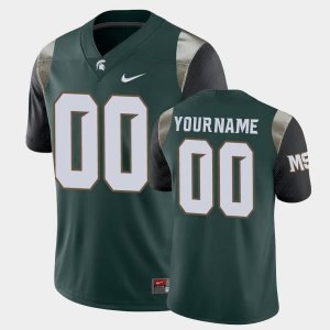 Men's Michigan State Spartans NCAA #00 Custom Green Authentic Nike Stitched College Football Jersey PW32W38DG